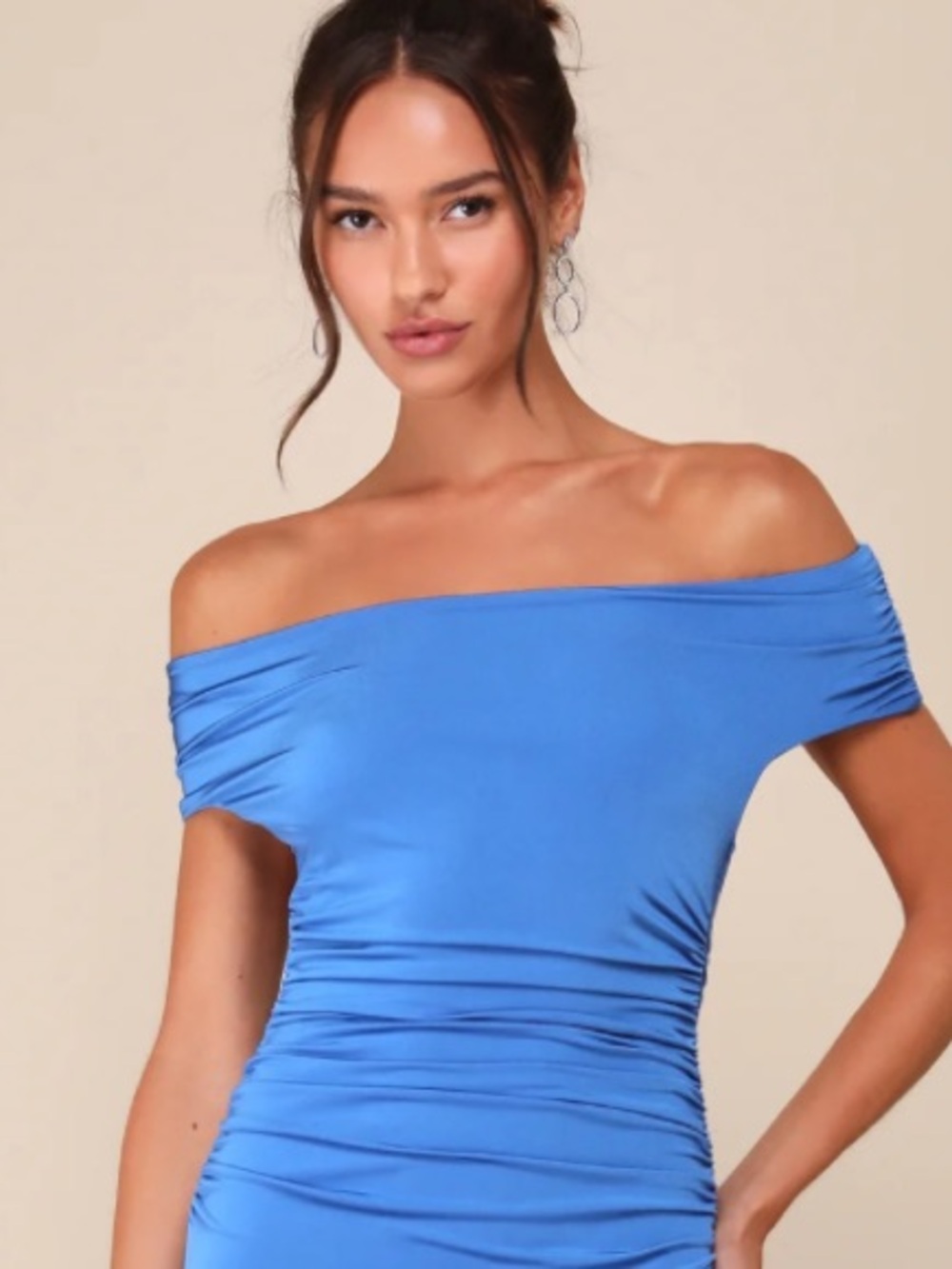 Lulu's Off-the-Shoulder Royal Blue Maxi Dress - Picture 6 of 10